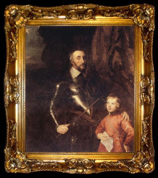 framed  Anthony Van Dyck The Count of Arundel and his son Thomans, ta009-2